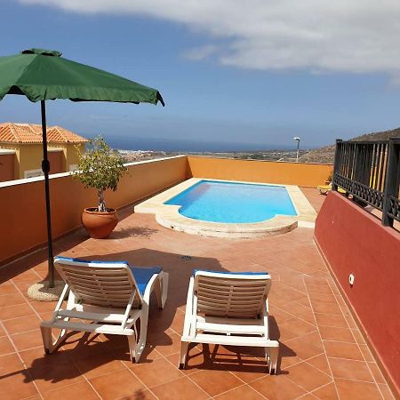 Villa Roque Del Conde With Private Pool, Terrace With Fantastic Sea Views, Wifi, Garden, Garage Adeje Zewnętrze zdjęcie