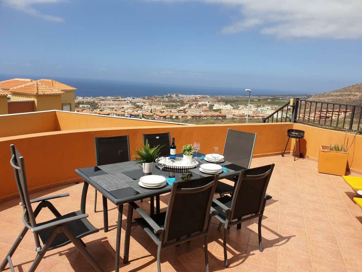 Villa Roque Del Conde With Private Pool, Terrace With Fantastic Sea Views, Wifi, Garden, Garage Adeje Zewnętrze zdjęcie