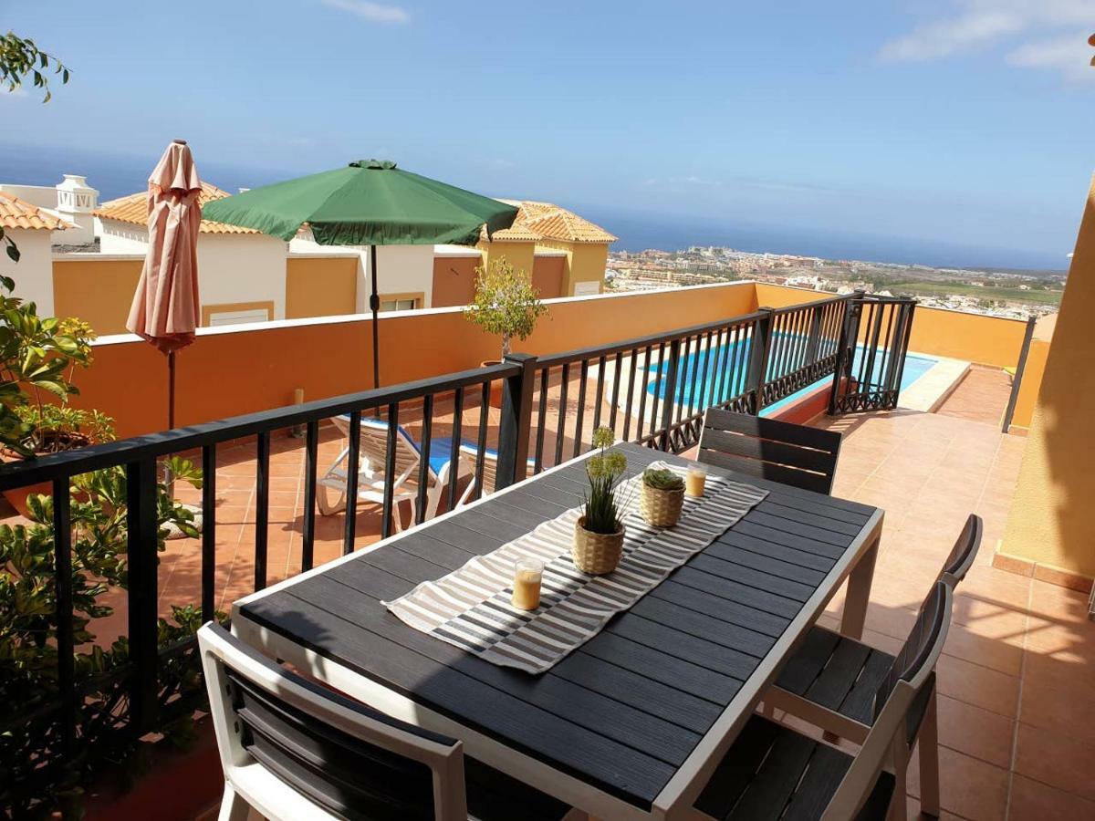 Villa Roque Del Conde With Private Pool, Terrace With Fantastic Sea Views, Wifi, Garden, Garage Adeje Zewnętrze zdjęcie